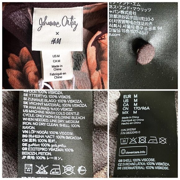 Johanna Ortiz x H&M Flounced Crepe Midi Dress, SIze M, - Picture 12 of 12